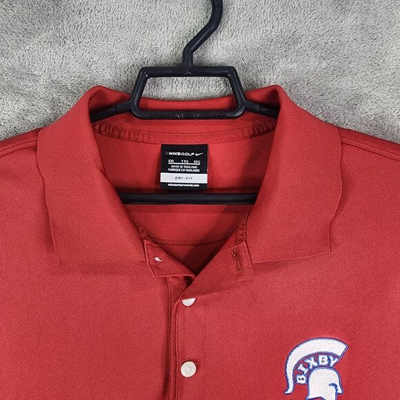 Men's Nike Golf Red Polo Shirt Dri-Fit Spartan Embroidery Short Sleeve Size XXL - Picture 5 of 11
